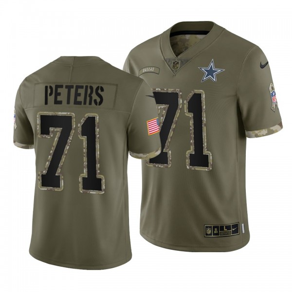 Jason Peters Dallas Cowboys #71 2022 Salute To Service Limited Olive Jersey