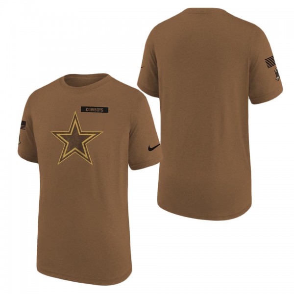 Youth Dallas Cowboys Brown 2023 NFL Salute To Serv...