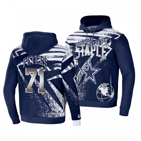 Jason Peters Dallas Cowboys Navy All Over Print Pullover Hoodie