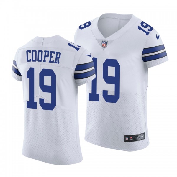 Men's Cowboys #19 Amari Cooper White Vapor Elite Jersey