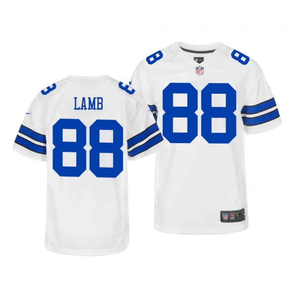 Youth CeeDee Lamb Dallas Cowboys Game Jersey - White