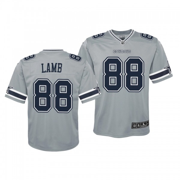 Youth CeeDee Lamb Dallas Cowboys Inverted Game Jersey - Silver