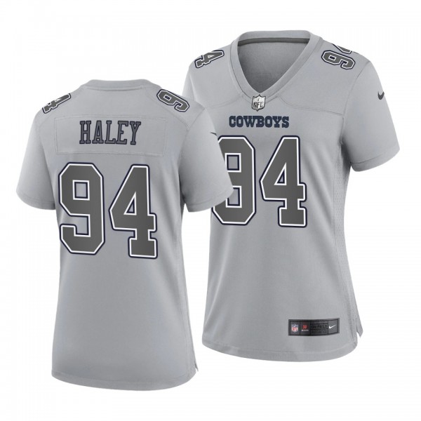 Women's Charles Haley Cowboys Gray Atmosphere Game Retired Player Jersey