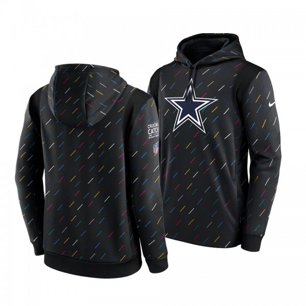 Dallas Cowboys Charcoal 2021 NFL Crucial Catch Therma Pullover Hoodie