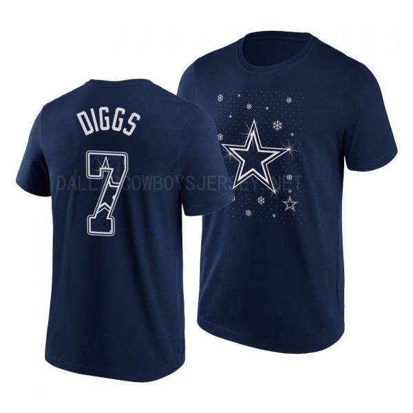 Men's Cowboys Trevon Diggs Christmas Gifts T-Shirt - Navy