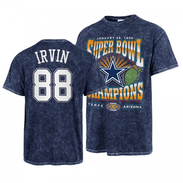 Cowboys #88 Michael Irvin Navy Super Bowl Champions Vintage Retired Player T-Shirt