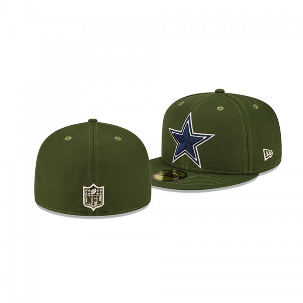 Dallas Cowboys Team Logo 59FIFTY Fitted Hat - Oliv...
