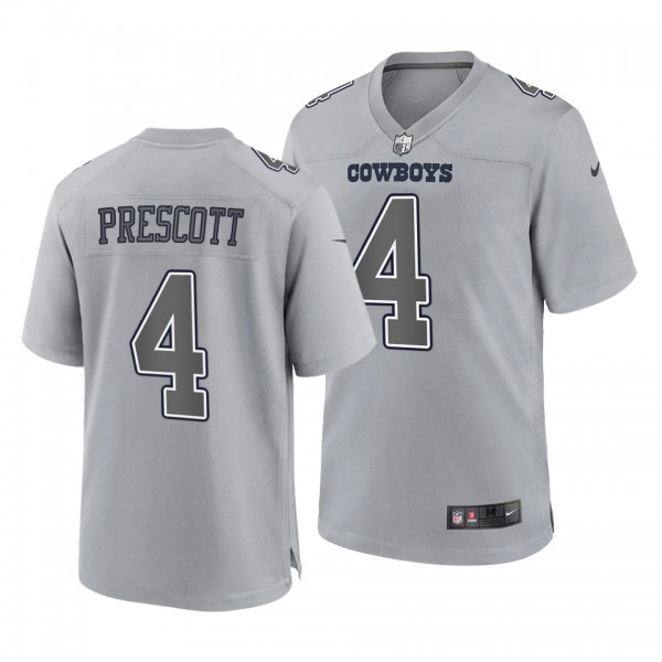 Dak Prescott #4 Cowboys Gray Game Atmosphere Jersey