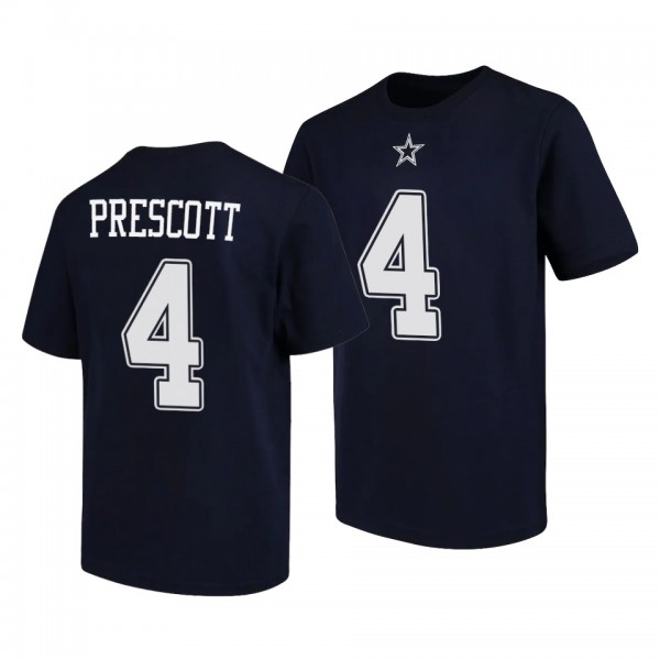 Youth Dak Prescott Dallas Cowboys Navy Name Number...
