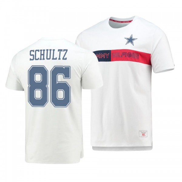 Dallas Cowboys Dalton Schultz White Team Logo Core T-Shirt