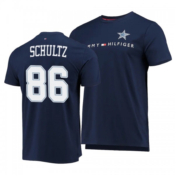 Dallas Cowboys Dalton Schultz Navy Team Logo Graphic T-Shirt