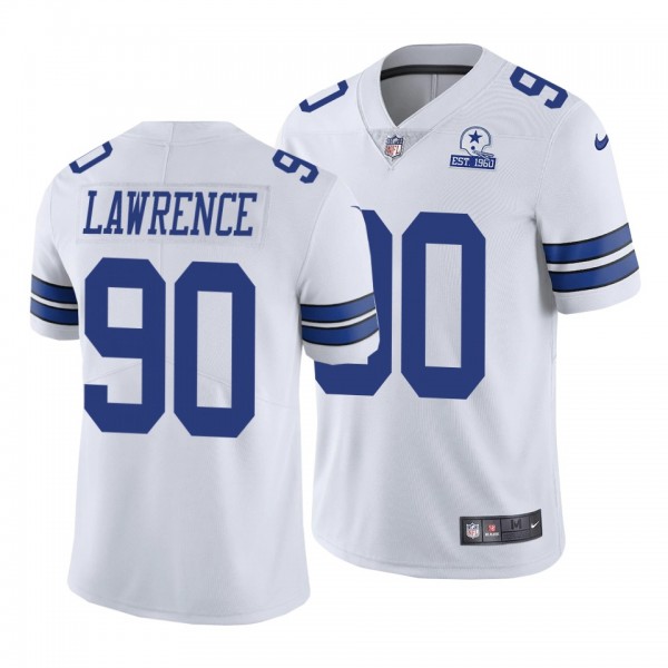 Dallas Cowboys DeMarcus Lawrence 60th Anniversary Limited Jersey - White