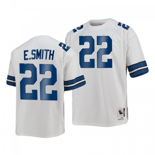 Dallas Cowboys #22 Emmitt Smith Throwback White 1977 Authentic Retired Player Jersey