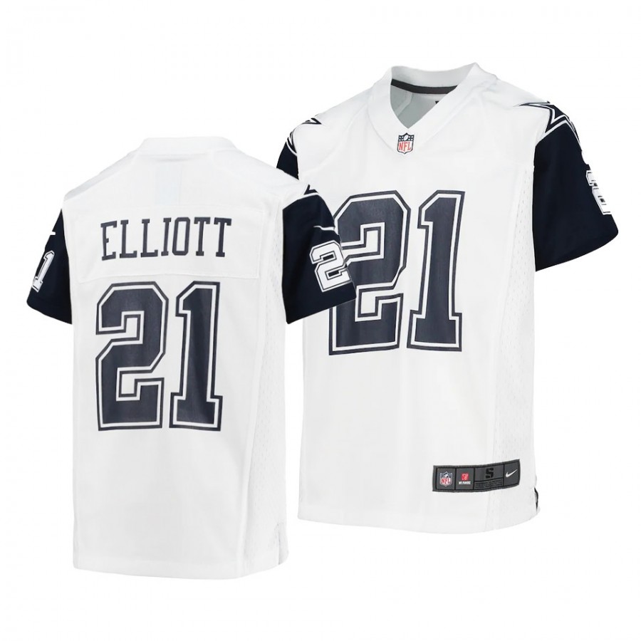 Men's Nike Ezekiel Elliott White Dallas Cowboys Color Rush Legend Player  Jersey