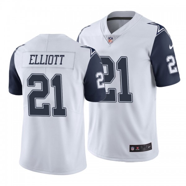 Dallas Cowboys Ezekiel Elliott Color Rush Limited Jersey - White