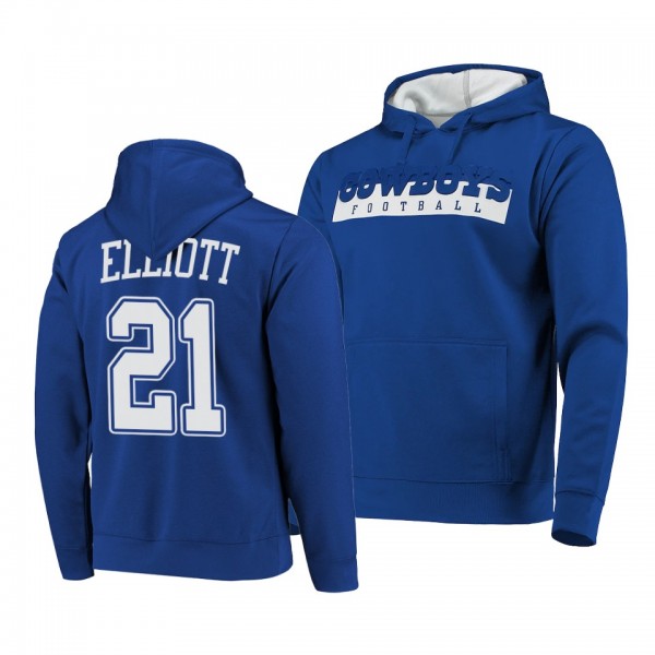 Dallas Cowboys Ezekiel Elliott Royal Team Logo Clary Pullover Hoodie