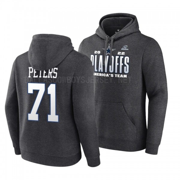Jason Peters #71 Dallas Cowboys Charcoal 2022 NFL Playoffs Our Time Hoodie