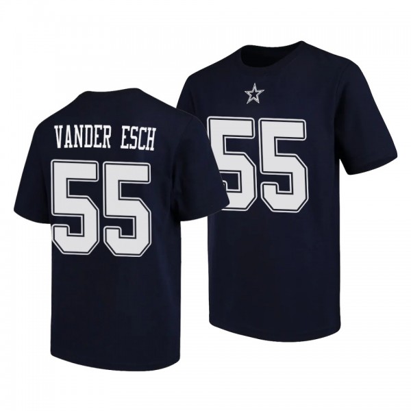 Youth Leighton Vander Esch Dallas Cowboys Navy Name Number T-Shirt