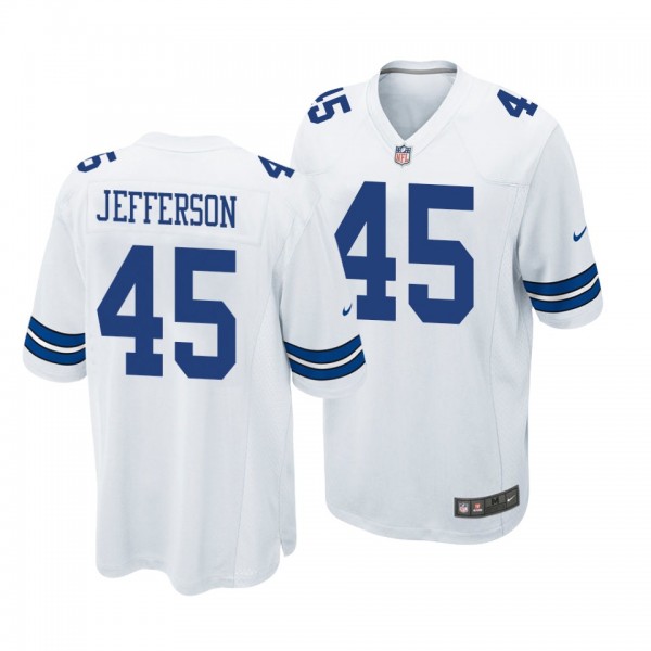 Dallas Cowboys #45 Malik Jefferson Game Jersey - White