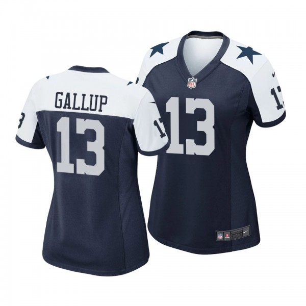 Women's Dallas Cowboys Michael Gallup Navy Alternate Game Jersey