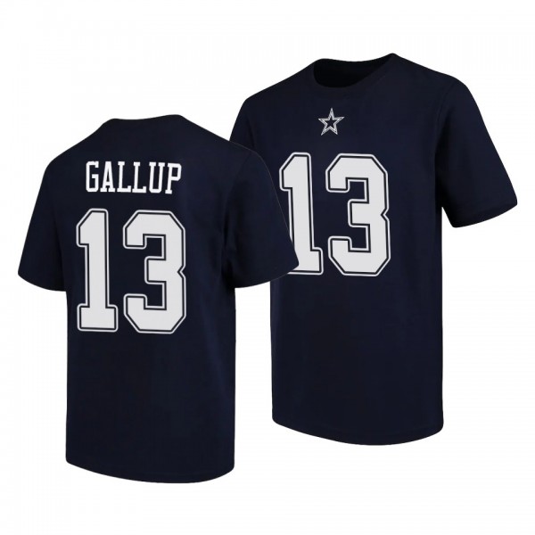 Youth Michael Gallup Dallas Cowboys Navy Name Number T-Shirt