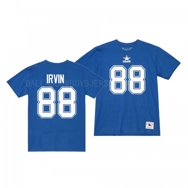 Men's Michael Irvin Dallas Cowboys Throwback Retired Player T-Shirt - Royal