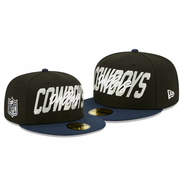 2022 NFL Draft Hat Cowboys Black Navy On Stage 59FIFTY Fitted