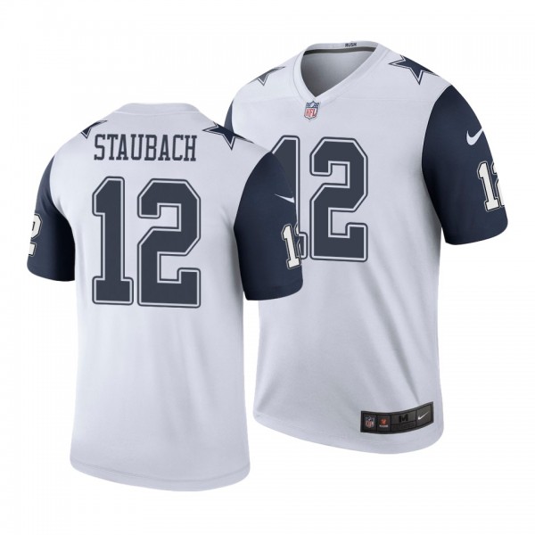 Roger Staubach Dallas Cowboys Color Rush Legend White Retired Player Jersey