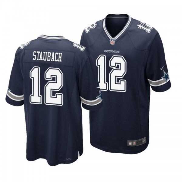 Men's Dallas Cowboys Roger Staubach Game Retired Player Jersey - Navy