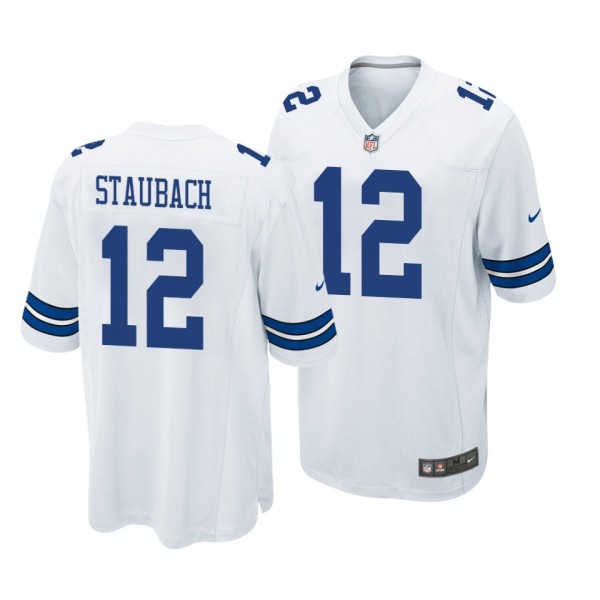 Men's Dallas Cowboys Roger Staubach Game Retired Player Jersey - White