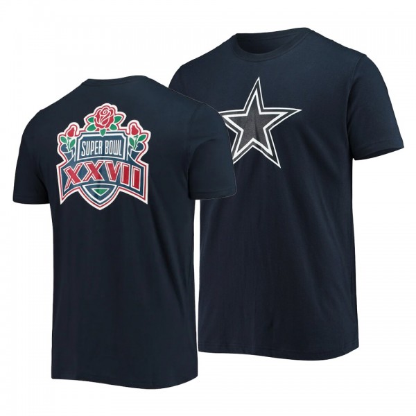 Dallas Cowboys Navy Super Bowl XXVII Champion Team Logo T-Shirt