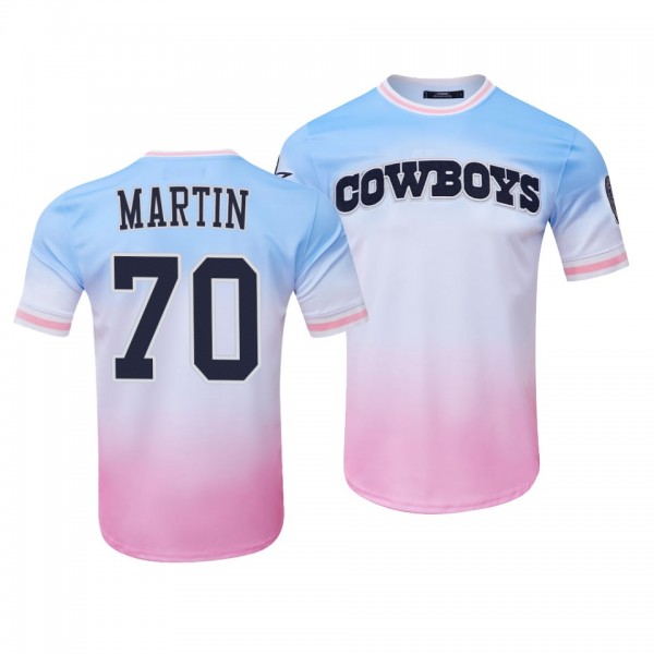 Men's Zack Martin Dallas Cowboys Team Logo T-Shirt - Pink Blue