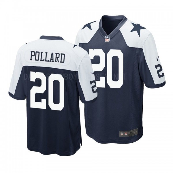 Dallas Cowboys #20 Tony Pollard Alternate Game Jersey - Navy