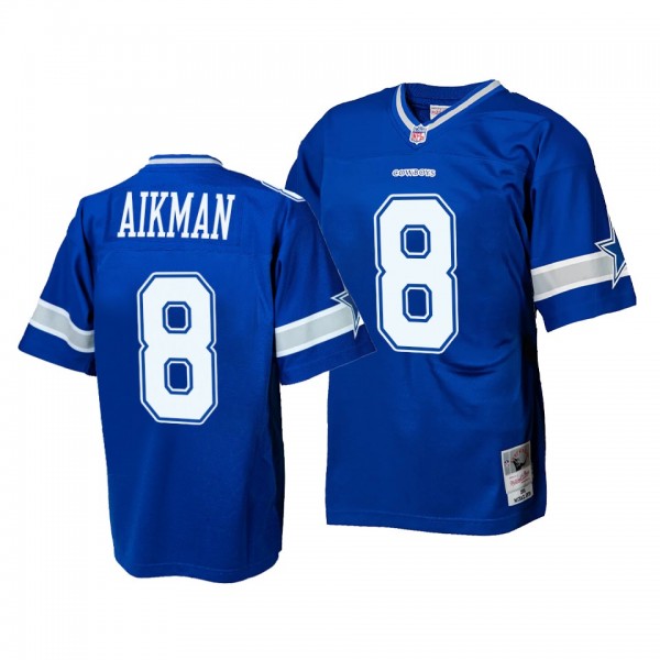 Dallas Cowboys #8 Troy Aikman 1996 Legacy Replica Navy Throwback Retired Player Jersey