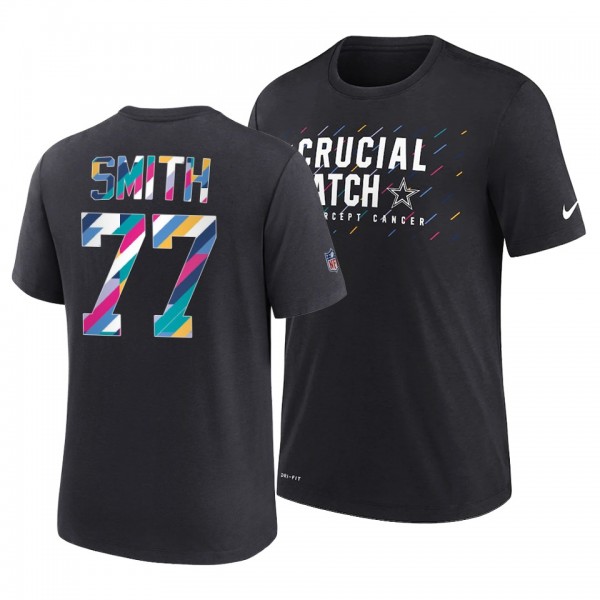 Men's Cowboys Tyron Smith 2021 NFL Crucial Catch Performance T-Shirt - Black