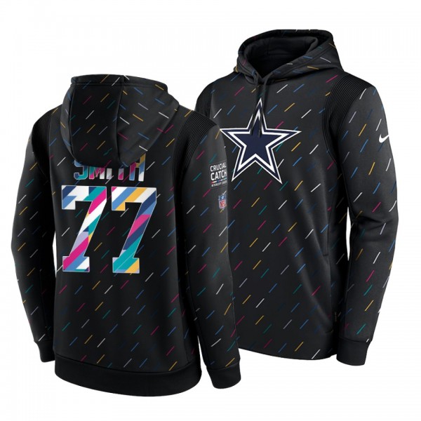 Tyron Smith Dallas Cowboys Black 2021 NFL Crucial Catch Therma Pullover Hoodie