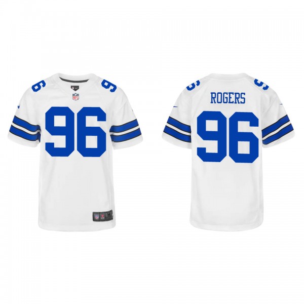 Youth Justin Rogers Dallas Cowboys White Game Jersey