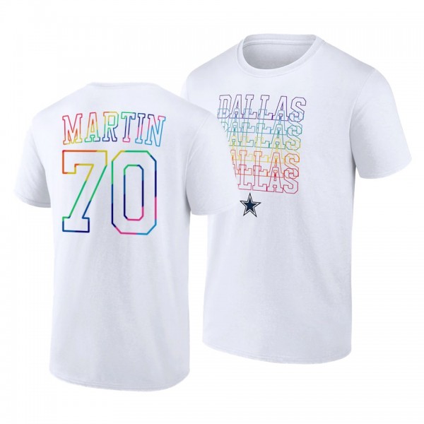 Men's Zack Martin NO. 70 Cowboys City Pride Logo White T-Shirt