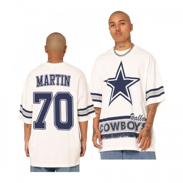 Dallas Cowboys Zack Martin White Conference Vintage Big Logo T-Shirt