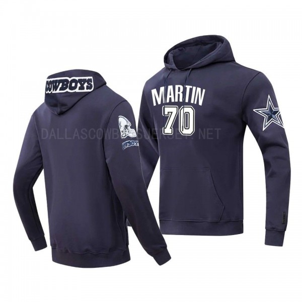 Zack Martin Dallas Cowboys Navy Name Number Pullover Hoodie
