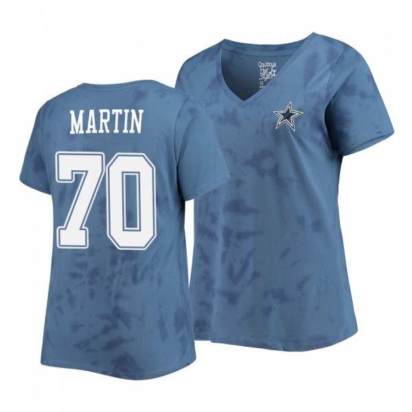 Women's Zack Martin Cowboys Navy Name Number Tie-Dye T-Shirt